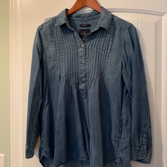 American Eagle Outfitters Tops - AE denim tunic style shirt